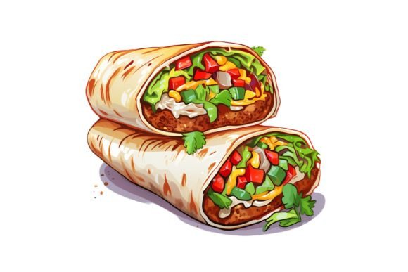 Burrito Clipart: Elevating Your Visual Content with High-Quality 3D Illustrations