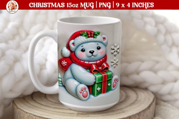 Charming Christmas Polar Bear Mug Wrap