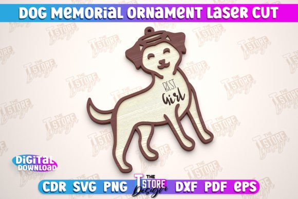 Creating a Lasting Tribute with the Dog Memorial Ornament Angel Dog CNC Design