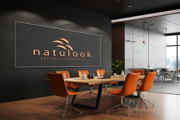 Elevating Brand Identity with an Office Wall Board Logo Mockup