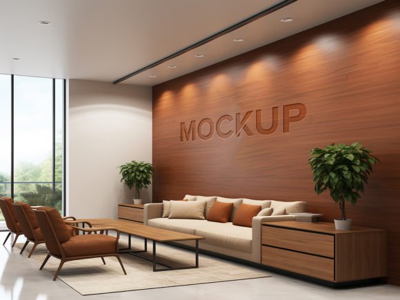 Elevating Brand Identity with the Brown Wooden Wall Logo Mockup