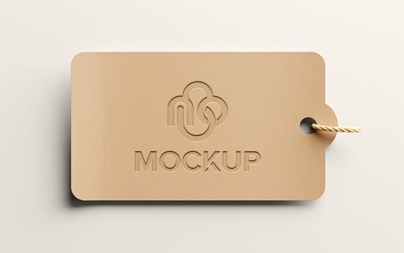 Elevating Brand Presentation with the Brown Paper Label Price Tag Mockup