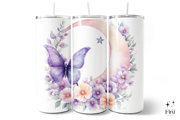 Embracing Magic: The Celestial Butterfly Flower Tumbler Wrap for Creative Sublimation
