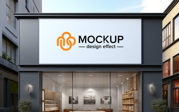Front Store Name Mockup Banner Mockup: Elevating Your Brand Presentation with Realistic 3D Visuals
