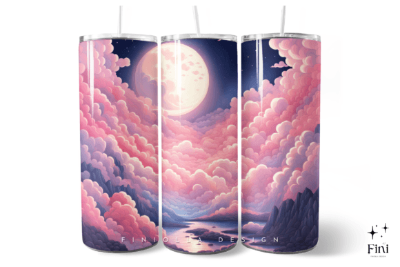 Full Moon Celestial Night Tumbler Wrap