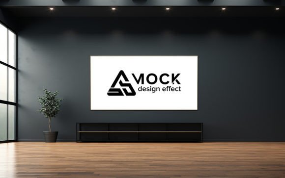 Indoor Office Wall Black Logo Mockup PSD: A Professional Branding Tool