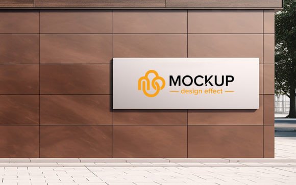 Mastering Brand Presentation with a Realistic Building Wall Logo Mockup