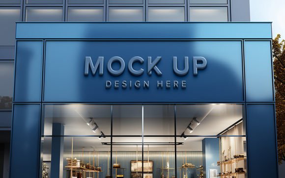 Mastering Brand Presentation with the Storefront Logo Mockup Building Front