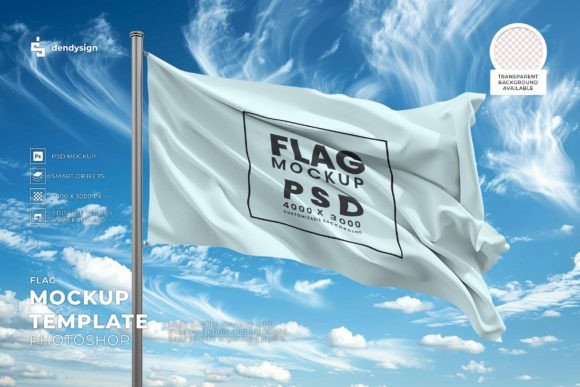 Mastering Brand Presentation with the Waving Flag Mockup Template in Photoshop