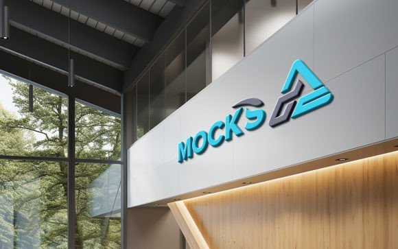 Mastering Professional Branding with the Office Indoor Wall Logo Mockup PSD