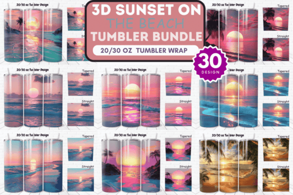 Mastering Sublimation Design: Elevating Your Craft with the Sunset on the Beach Tumbler Wrap Bundle