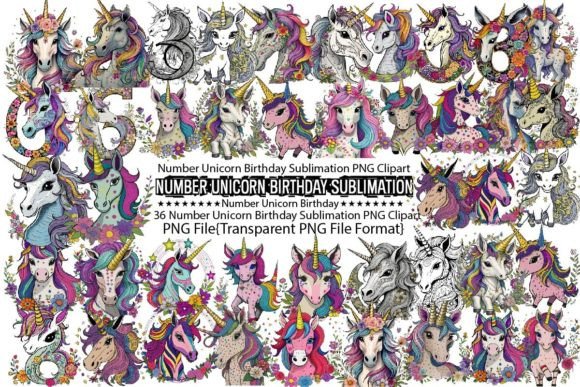 Number Unicorn Birthday Sublimation Guide