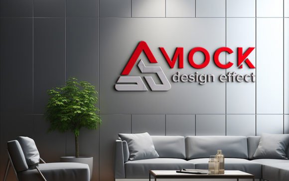 Office Waiting Room Gray Wall Mockup Guide
