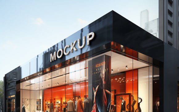 Realistic Logo Shop Sign Mockup Guide