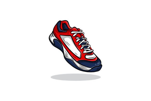 Shoes Doodle Illustration: Vintage Sneaker Art