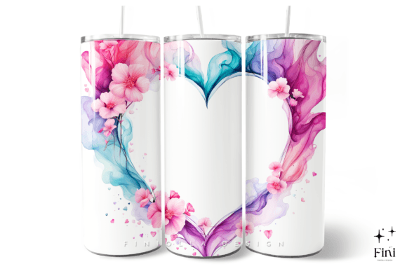 Spring Heart Cherry Blossom Tumbler Wrap Guide