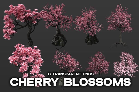 Strategic Visual Enhancement with Cherry Blossom Tree Overlays PNG