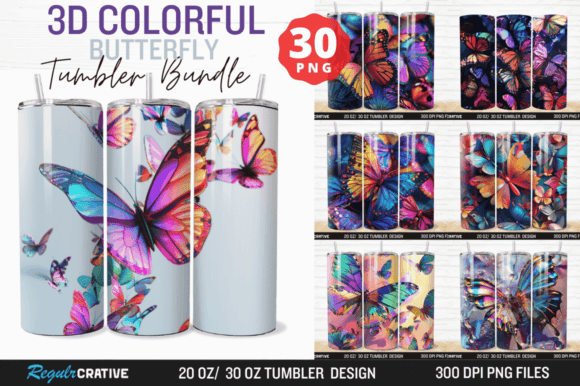 Unlocking Creativity with the Colorful Butterfly Tumbler Wrap Bundler